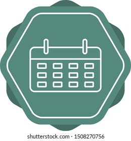 Beautiful Calendar vector line icon