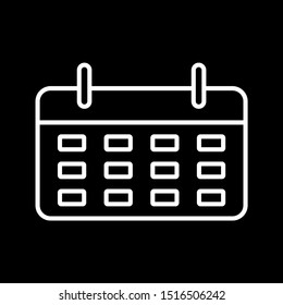 Beautiful Calendar vector line icon