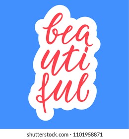 Beautiful! Calligraphic sticker design.