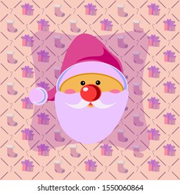 Beautiful calm background of warm colors with Santa in the middle. Any layer can be turned off as you wish and used as a background.