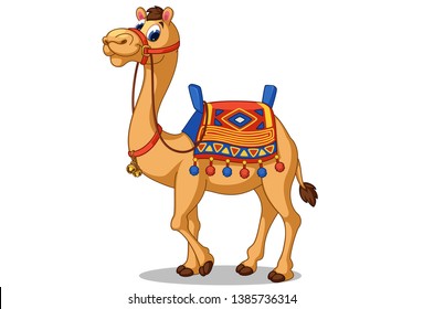 Beautiful camel cartoon vector illustration