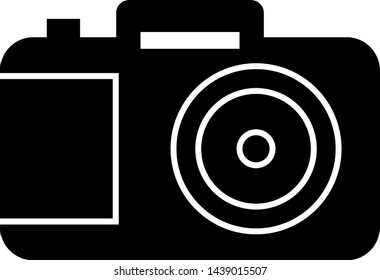 Beautiful Camera Glyph Black icon