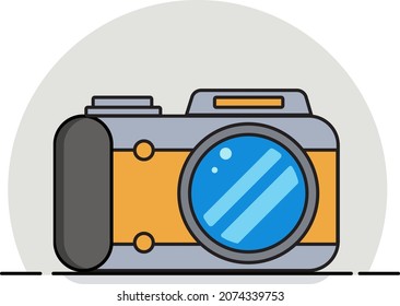 beautiful camera icon vector image