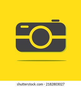 beautiful camera for taking photos, vector logo icon