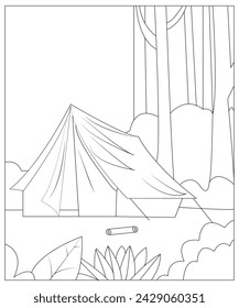 Beautiful Camp coloring page for kids