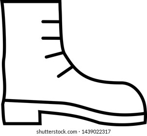 Beautiful Camping boot Line Black icon