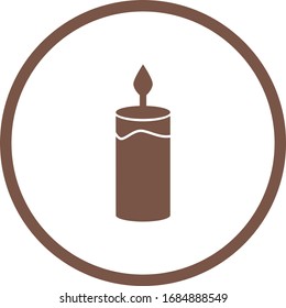 Hermoso icono vector de glifos de velas