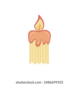 Beautiful candle vector clipart, Hand drawn candle