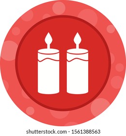 Beautiful Candles Glyph Vector Icon