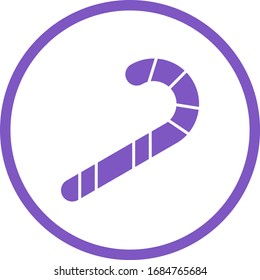 Beautiful Candy Stick Glyph Vector Icon