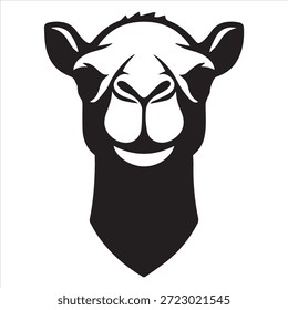 A beautiful canel face silhouette vector art design