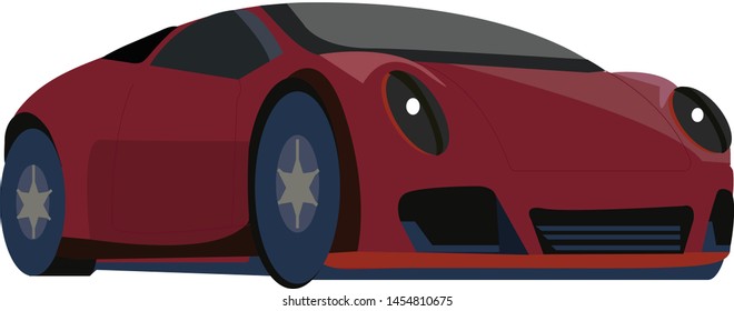 beautiful car isolated vector illustration