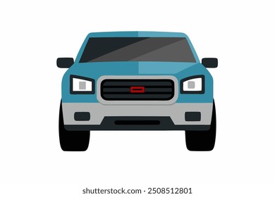 A beautiful car vector art in white background illustration.