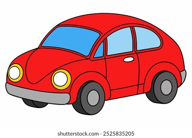 Ein schönes Auto, Vektorgrafik auf weißem Hintergrund.