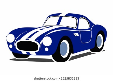 Un hermoso Arte vectorial de coche en ilustración de fondo blanco.