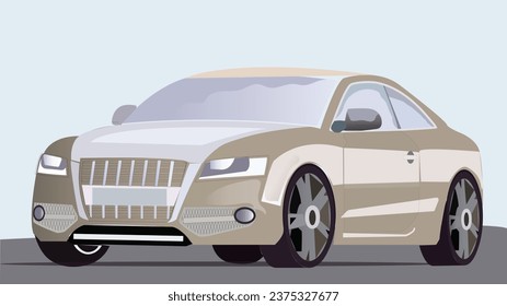 Hermoso trabajo de ilustración del vector del coche