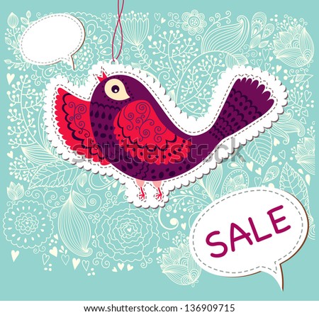 Beautiful card with bird