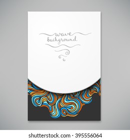 Beautiful card with bright doodle pattern, vector illustration