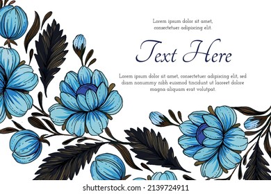 Beautiful card with composition of flowers floral frame card.