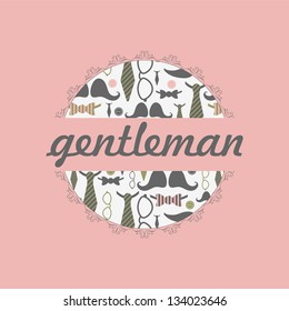 Beautiful card dandy style male fashion
