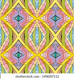 Beautiful card for decoration design. Abstract repeat background. Geometric modern ornament.