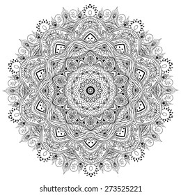 Beautiful card with Feather. Card of mandala in vector, cards or for any other kind of design, birthday and other holiday.Bright illustration. Pattern with peacock, background, kaleidoscope, india