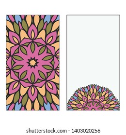 Beautiful Card With Floral Mandala. Art Traditional, Islam, Arabic, Indian, Magazine, Elements With Mandala. Vector Illustration