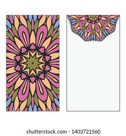 Beautiful Card With Floral Mandala. Art Traditional, Islam, Arabic, Indian, Magazine, Elements With Mandala. Vector Illustration