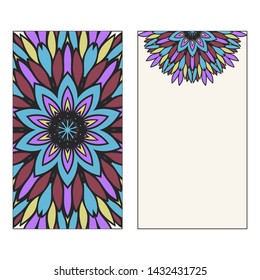 Beautiful Card With Floral Mandala. Art Traditional, Islam, Arabic, Indian, Magazine, Elements With Mandala. Vector Illustration