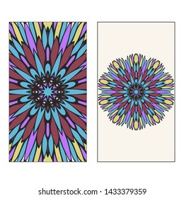 Beautiful Card With Floral Mandala. Art Traditional, Islam, Arabic, Indian, Magazine, Elements With Mandala. Vector Illustration