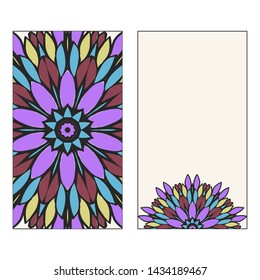 Beautiful Card With Floral Mandala. Art Traditional, Islam, Arabic, Indian, Magazine, Elements With Mandala. Vector Illustration