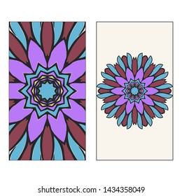 Beautiful Card With Floral Mandala. Art Traditional, Islam, Arabic, Indian, Magazine, Elements With Mandala. Vector Illustration