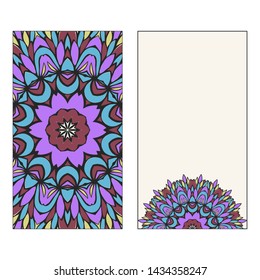 Beautiful Card With Floral Mandala. Art Traditional, Islam, Arabic, Indian, Magazine, Elements With Mandala. Vector Illustration