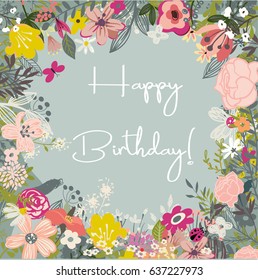 Beautiful Card with Flowers