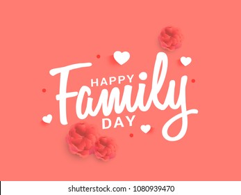 A Beautiful card of Happy family day with stylish calligraphy.