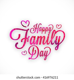 Beautiful Card Happy Family Day Stylish Stock Vector (Royalty Free ...