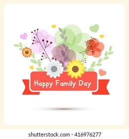 A Beautiful card of Happy family day with stylish calligraphy.