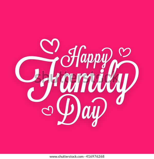 Beautiful Card Happy Family Day Stylish Stock Vector (Royalty Free ...