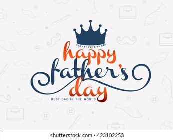 A beautiful card of happy fathers day with stylish typography.