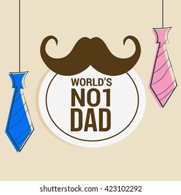 A beautiful card of happy fathers day with stylish typography.