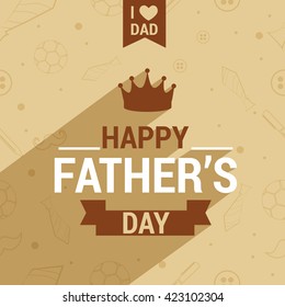 A beautiful card of happy fathers day with stylish typography.