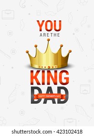 A beautiful card of happy fathers day with stylish typography.