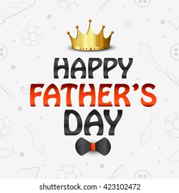 A beautiful card of happy fathers day with stylish typography.