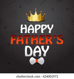 A beautiful card of happy fathers day with stylish typography.