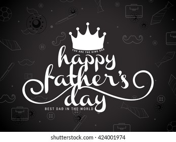 A beautiful card of happy fathers day with stylish typography.