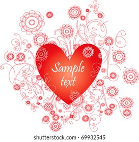 Beautiful card with heart
