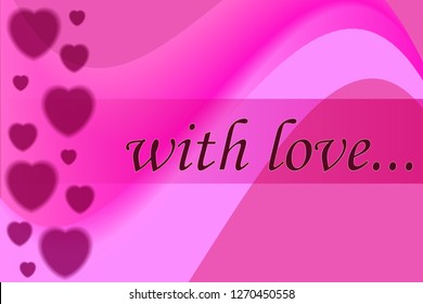beautiful card with heart on pink background for Valentine's day