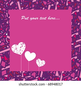 Beautiful card with hearts for Valentine's day