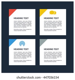 beautiful card with icon. infographics card set