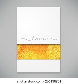 Beautiful card for invitation or announcement, vector illustration